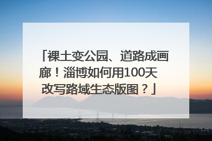 裸土变公园、道路成画廊！淄博如何用100天改写路域生态版图？
