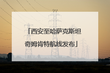 西安至哈萨克斯坦奇姆肯特航线发布