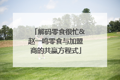 解码零食很忙&赵一鸣零食与加盟商的共赢方程式