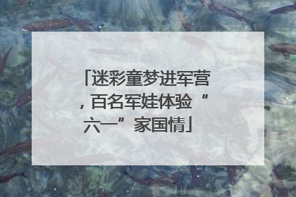迷彩童梦进军营，百名军娃体验“六一”家国情