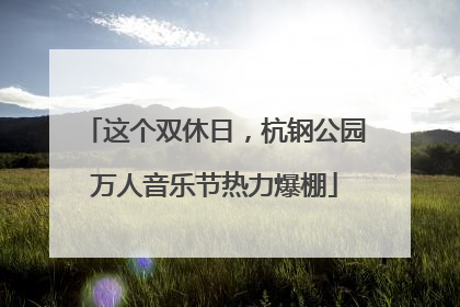 这个双休日，杭钢公园万人音乐节热力爆棚