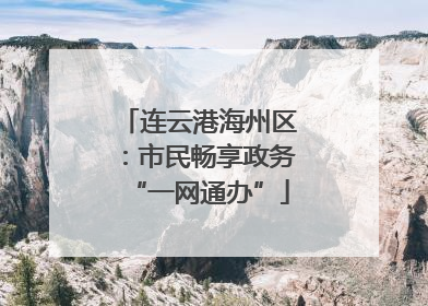 连云港海州区：市民畅享政务“一网通办”