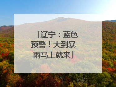辽宁：蓝色预警！大到暴雨马上就来