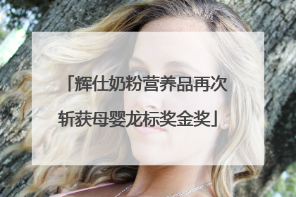辉仕奶粉营养品再次斩获母婴龙标奖金奖
