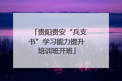 贵阳贵安“兵支书”学习能力提升培训班开班