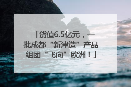 货值6.5亿元，一批成都“新津造”产品组团“飞向”欧洲！