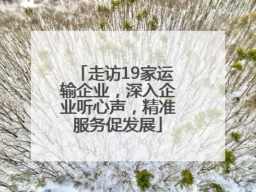 走访19家运输企业，深入企业听心声，精准服务促发展
