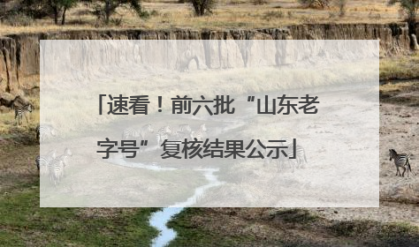 速看！前六批“山东老字号”复核结果公示