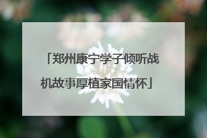 郑州康宁学子倾听战机故事厚植家国情怀