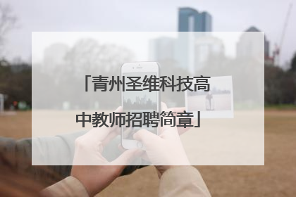 青州圣维科技高中教师招聘简章