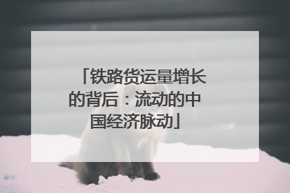 铁路货运量增长的背后：流动的中国经济脉动