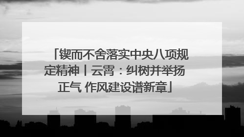 锲而不舍落实中央八项规定精神丨云霄：纠树并举扬正气 作风建设谱新章