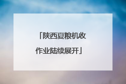 陕西夏粮机收作业陆续展开
