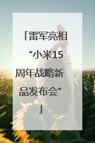 雷军亮相“小米15周年战略新品发布会”