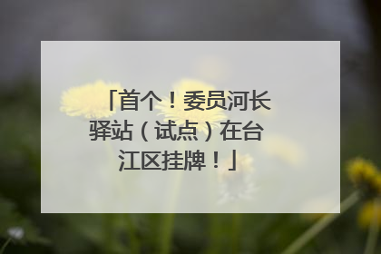 首个！委员河长驿站（试点）在台江区挂牌！