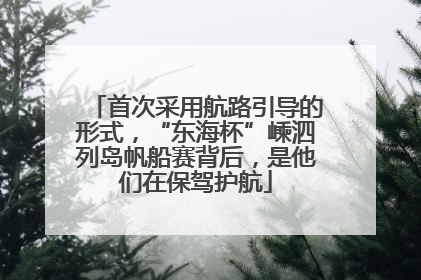 首次采用航路引导的形式，“东海杯”嵊泗列岛帆船赛背后，是他们在保驾护航