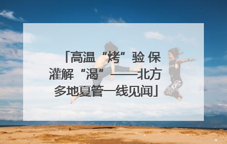 高温“烤”验 保灌解“渴”——北方多地夏管一线见闻