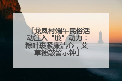 龙凤村端午民俗活动注入“廉”动力：粽叶裹紧廉洁心，艾草锤敲警示钟