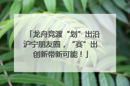 龙舟竞渡“划”出沿沪宁朋友圈，“赛”出创新带新可能！