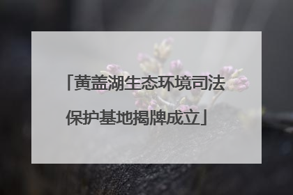 黄盖湖生态环境司法保护基地揭牌成立