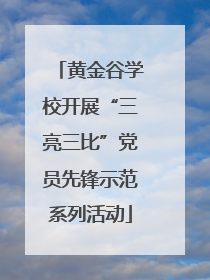 黄金谷学校开展“三亮三比”党员先锋示范系列活动