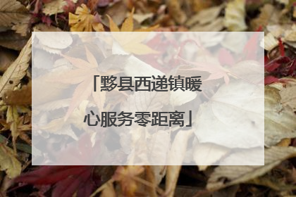 黟县西递镇暖心服务零距离