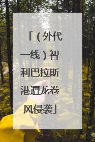 （外代一线）智利巴拉斯港遭龙卷风侵袭