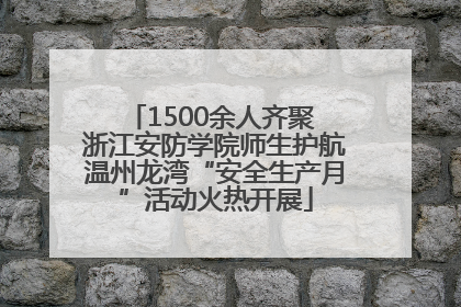 1500余人齐聚 浙江安防学院师生护航温州龙湾“安全生产月”活动火热开展