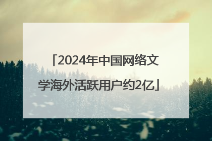 2024年中国网络文学海外活跃用户约2亿