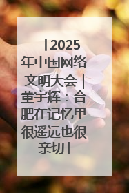 2025年中国网络文明大会｜董宇辉：合肥在记忆里很遥远也很亲切