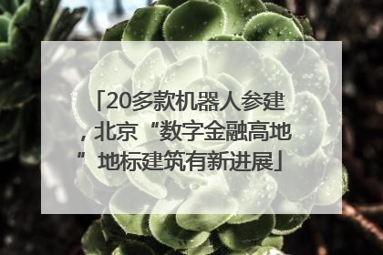 20多款机器人参建，北京“数字金融高地”地标建筑有新进展