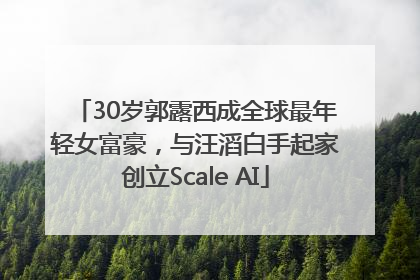 30岁郭露西成全球最年轻女富豪，与汪滔白手起家创立Scale AI