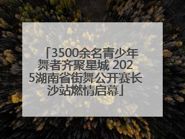 3500余名青少年舞者齐聚星城 2025湖南省街舞公开赛长沙站燃情启幕