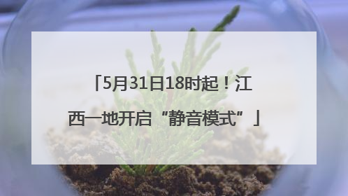 5月31日18时起！江西一地开启“静音模式”