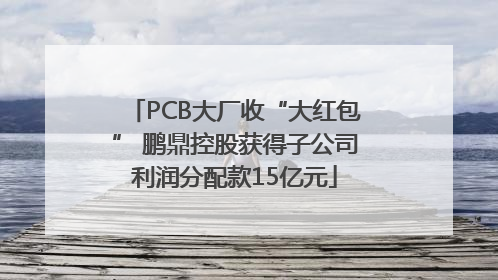 PCB大厂收“大红包” 鹏鼎控股获得子公司利润分配款15亿元